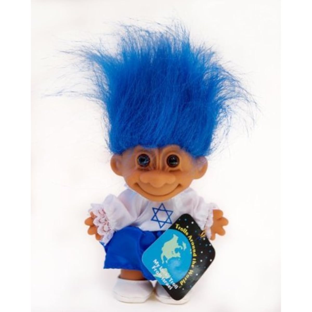 My Lucky Troll from Israel - Blue Hair by Russ Berrie