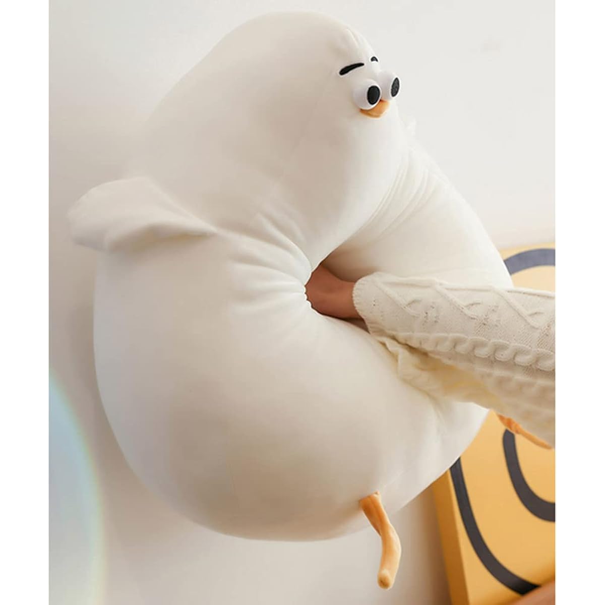 NatureMan Cute Seagull Fat Chicken Plush Toy Fat Chicken Stuffed Animal Cartoon Chicken Pillow Creative Gift Boys Girls Festival Gift (10.25 Inch)