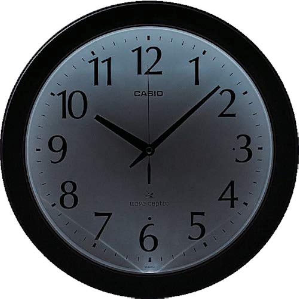 CASIO Wall Clock Radio Wave White Diameter 35.3cm Analog Always On Second Hand Stopped at Night IQ-900FLJ-7JF 35.3 x 35.3 x 6.3cm
