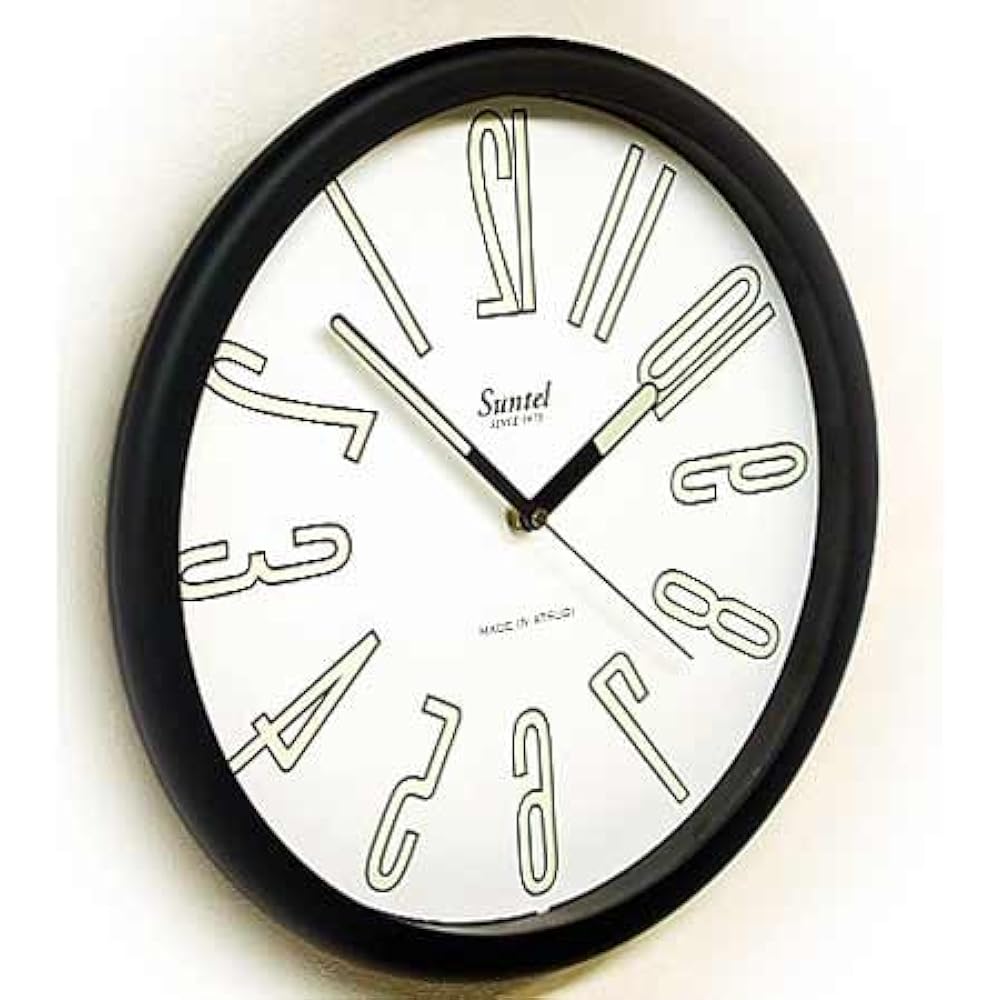Suntel Wall Clock Black Φ32×4cm
