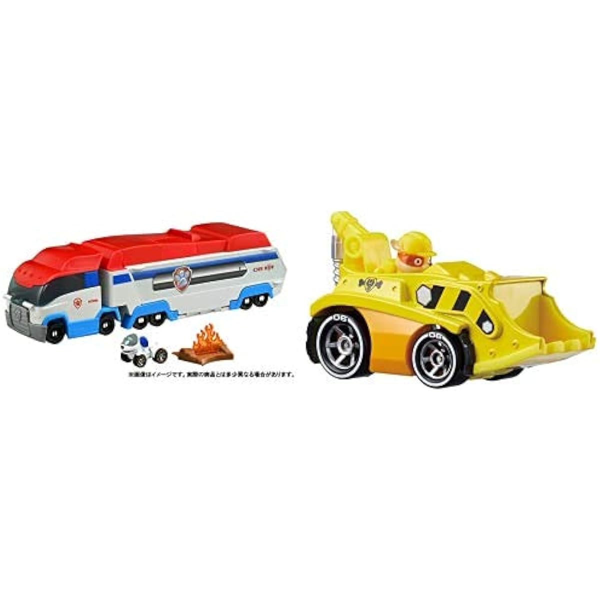 Paw Patrol Paw Patrol! Paw Patroller and Paw Patrol Die-cast Vehicle Rubble Power Bulldozer Set
