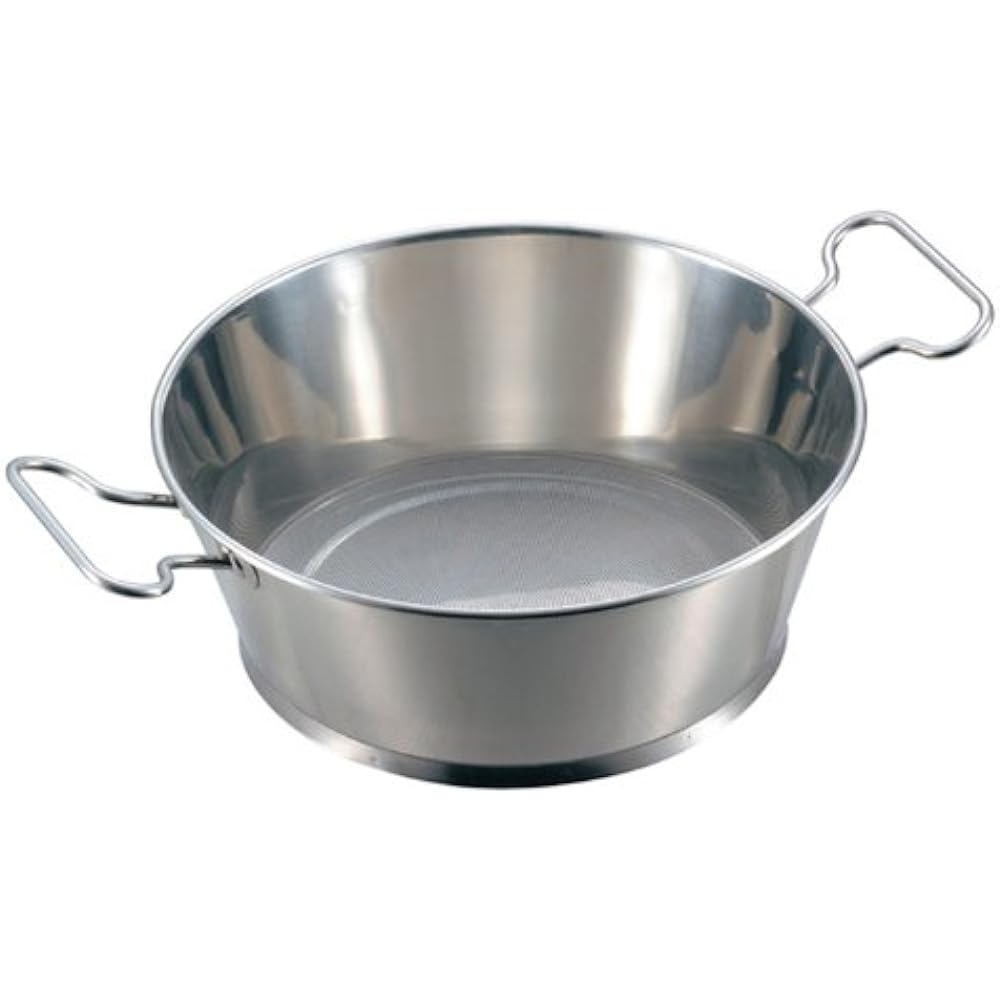 EBM stainless steel two-handed handle punching oil strainer 35cm
