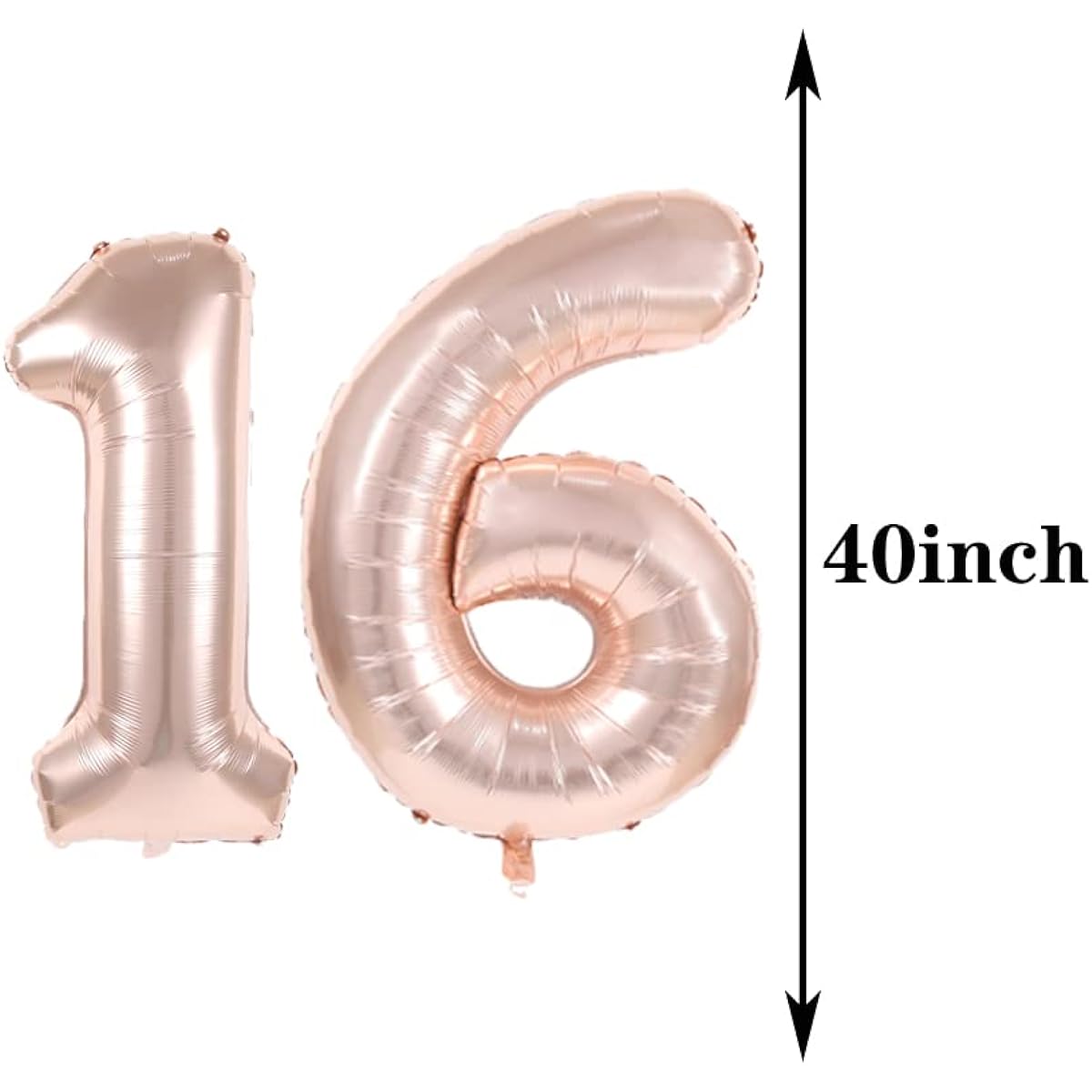 Sweet 16th Birthday Decorations Party Supplies Rose Gold Number 16 Balloons 16th Foil Mylar Balloons Latex Balloons Decorations for Girls/Women/Men/Photography Props