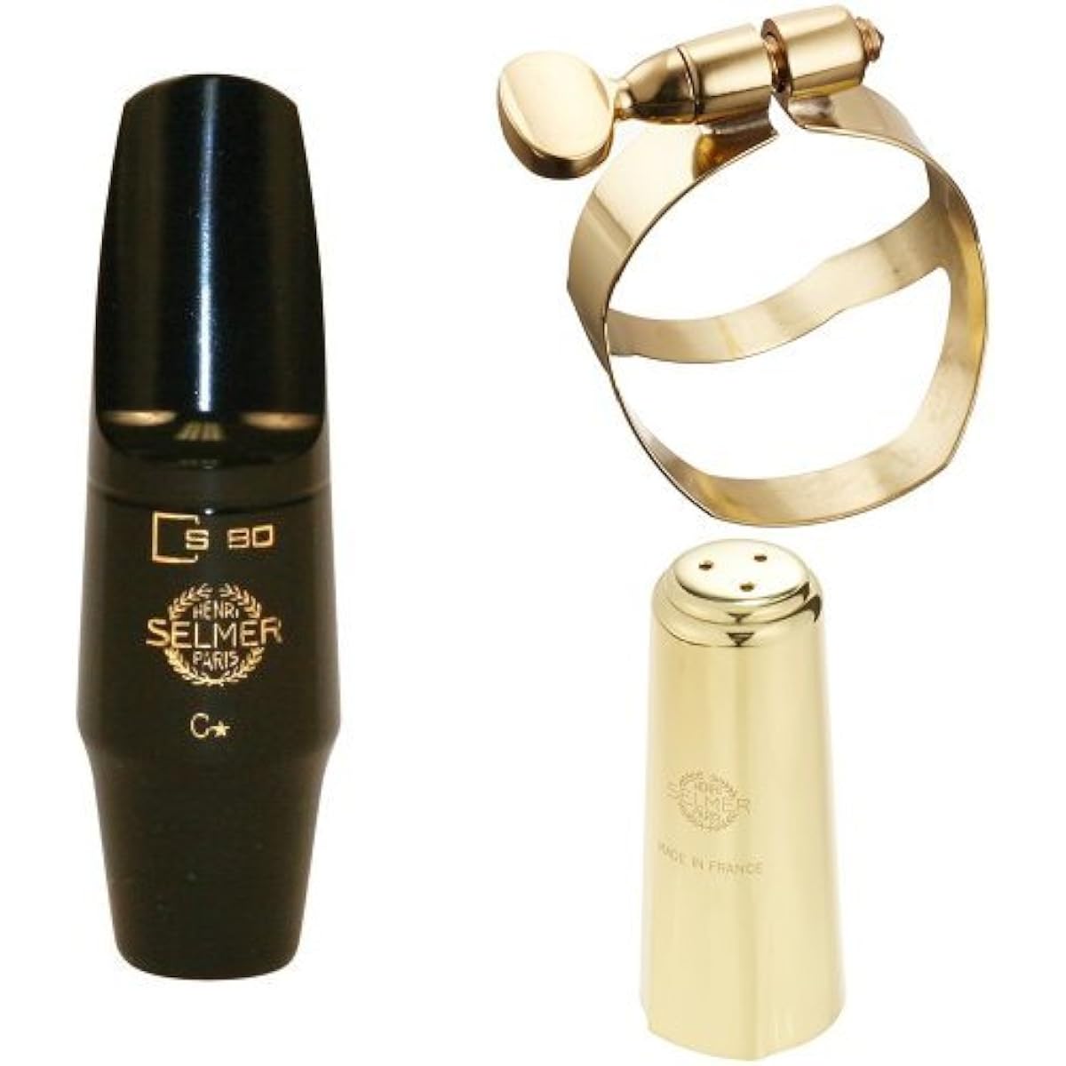 Selmer Paris Alto Saxophone Mouthpiece S80 C* Ligature, Cap Set
