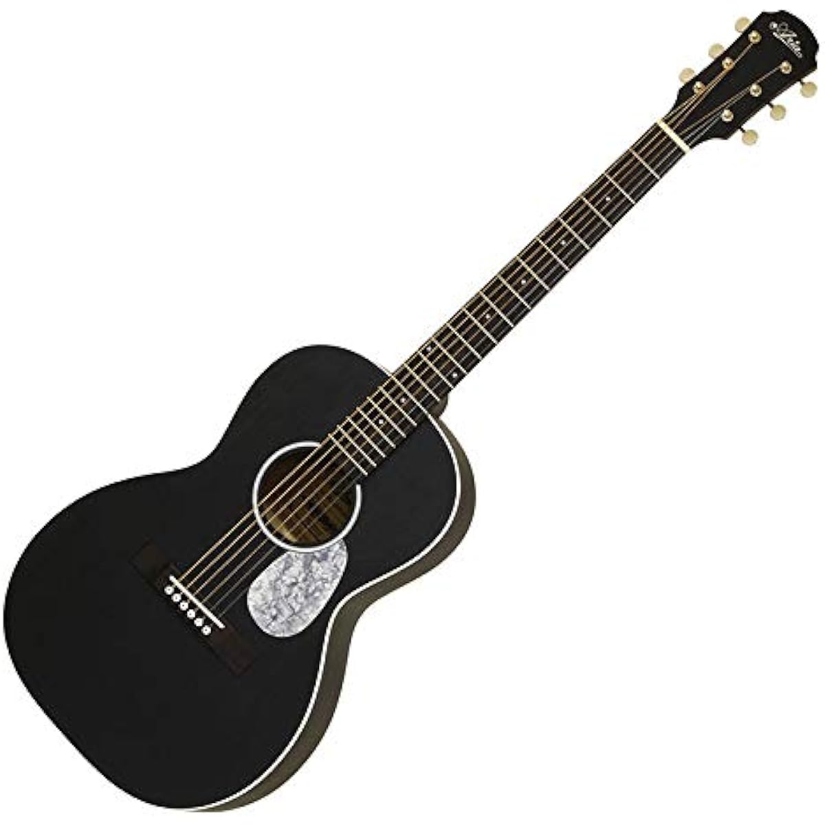 ARIA ARIA-131M UP STBK Acoustic Guitar Beginner Set 12-piece Set Satin Black Matte Parlor Size Aria
