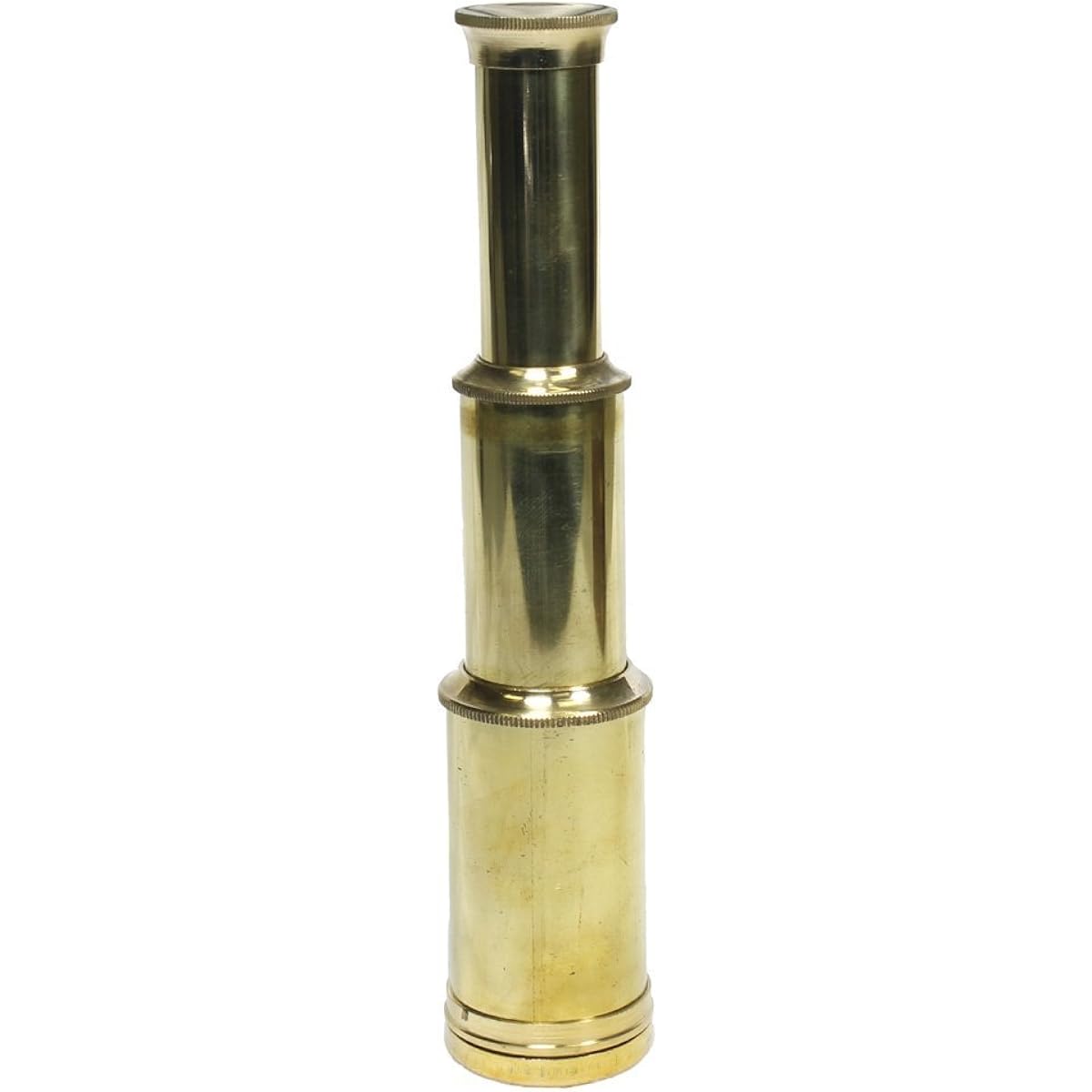 (1 Pack) - 15cm Bright Brass Pirate Telescope - Handheld - Nautical Box
