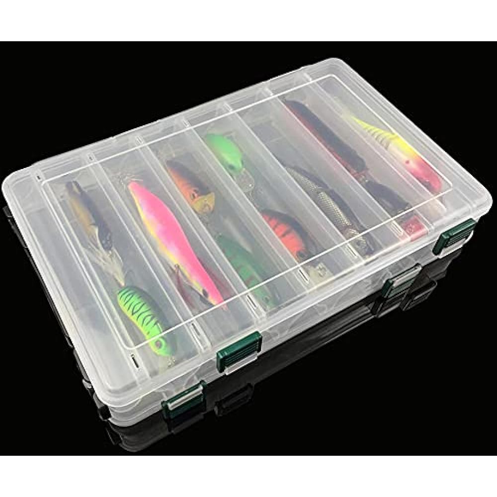 heizi Egi Case Storage of 10 Pieces Set of 2 Jig Case Eging Egi Storage Tackle Box Octopus Egi Jig Head (Clear Large)