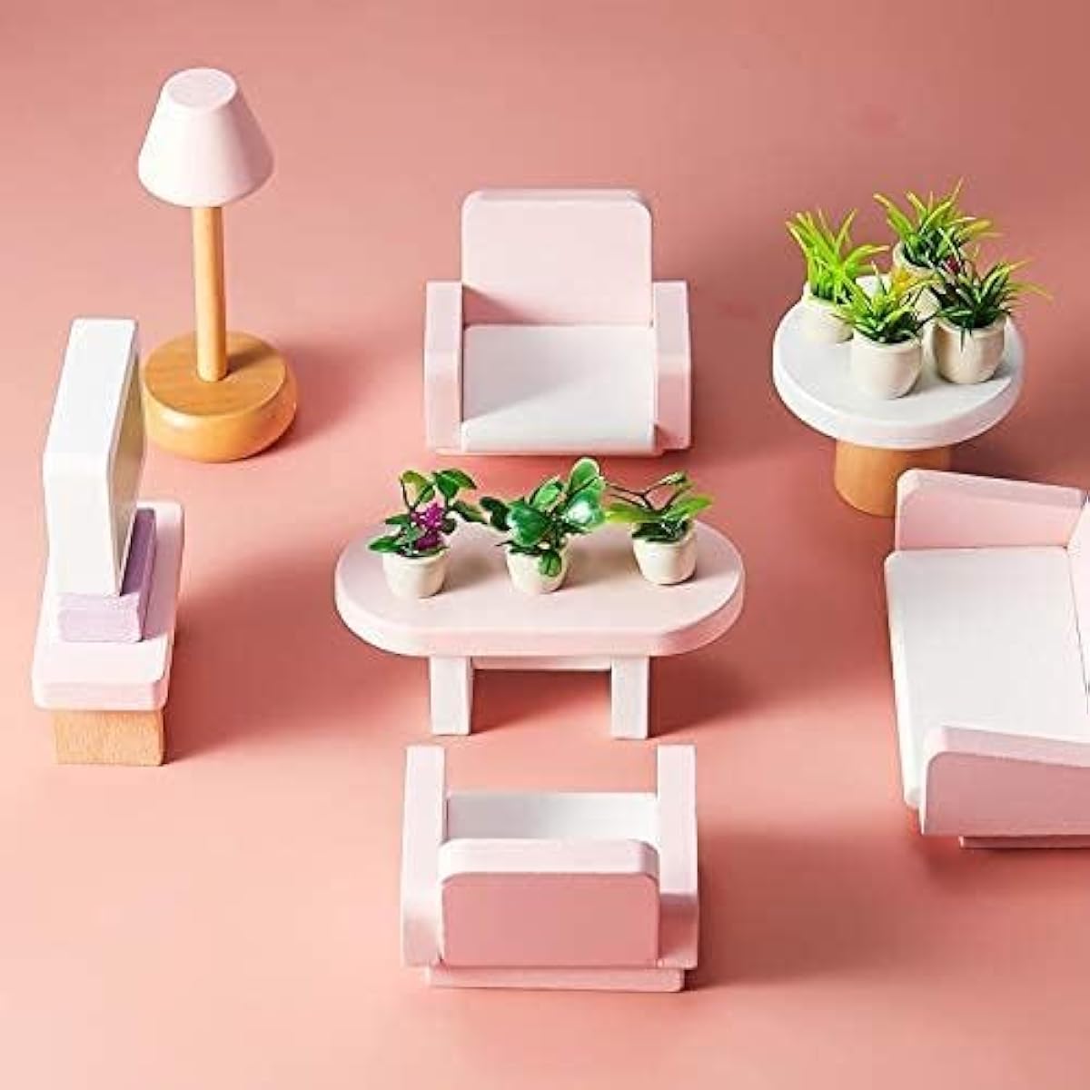 Tnfeeon Miniature Flowers Exquisite Exterior Miniature Dollhouse Plants for Dollhouse Home