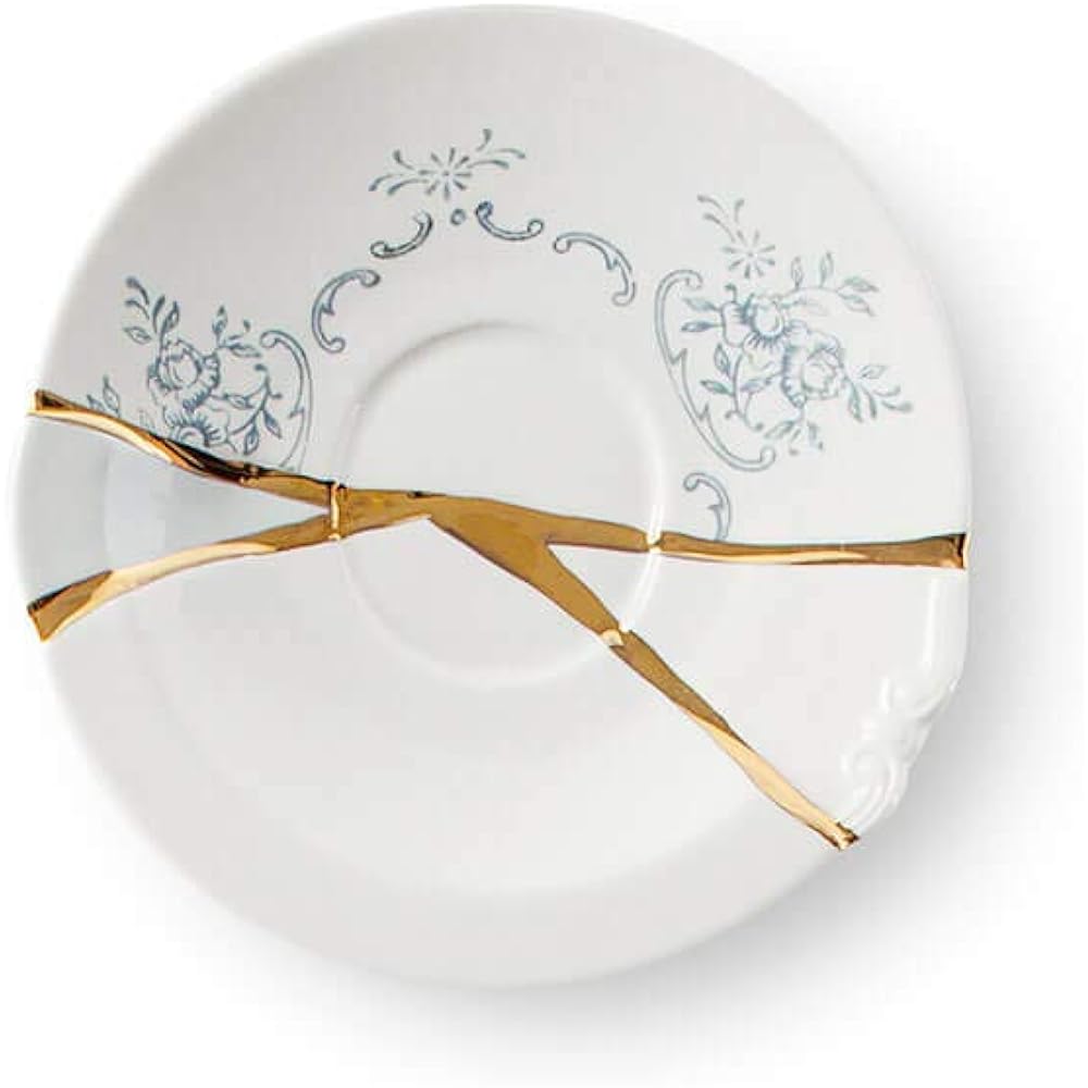 SELETTI Design Accessory Multicolor W6.5 x D6.5 x H11.5cm kintsugi Cup & Saucer n'1 124145