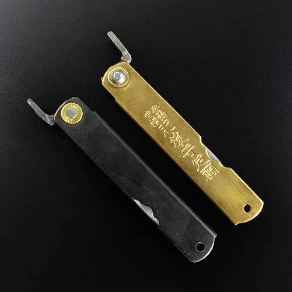Higo Morisada Sasablade Shirogamiwarikomi (Large) Japanese style knife Brass