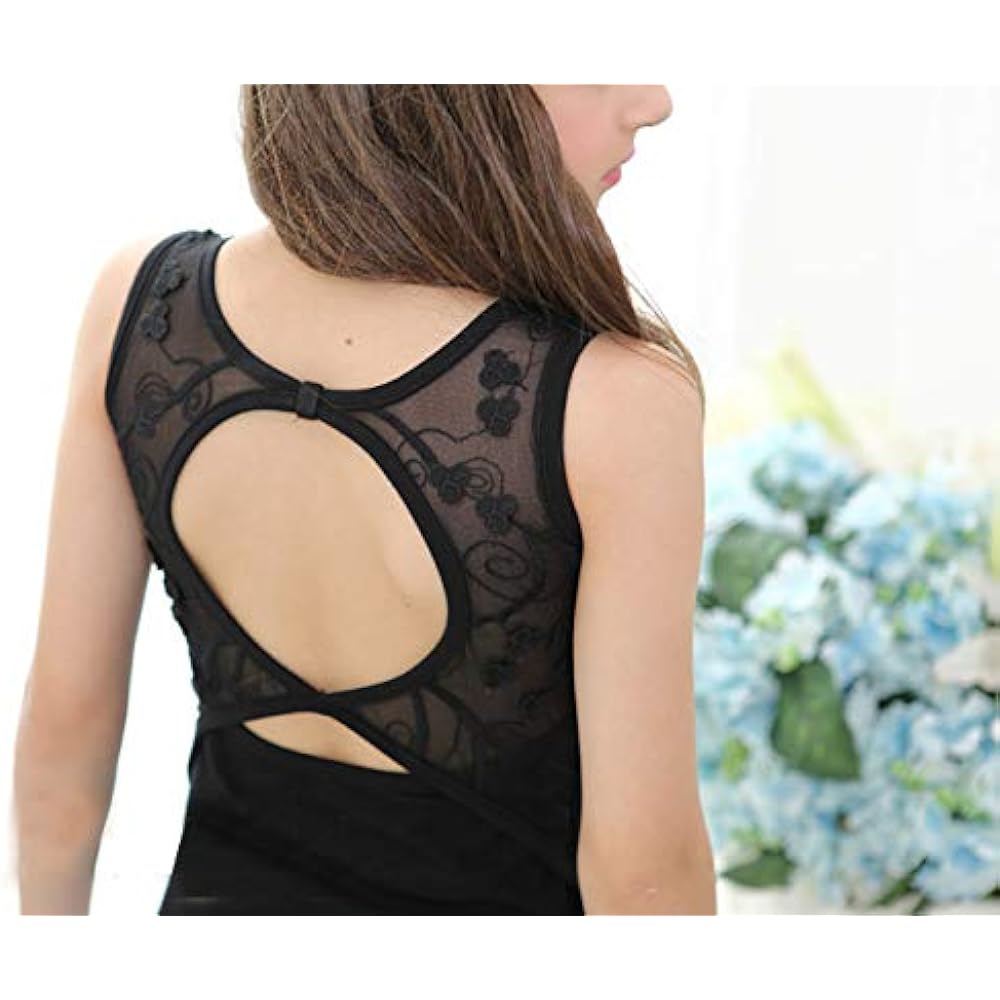 Manana ma11 Silkily Manana Leotard Ballet Children's No Skirt High Leg Lace Floral Pattern Costume Kids Junior Girls