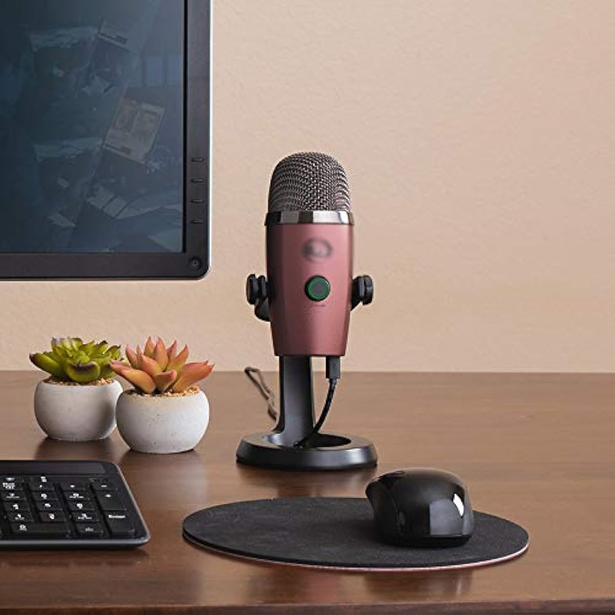 Microphone Condenser Digital USB Microphone Podcasting Gaming Streaming Calls Music Recording Perfect for Podcasting (B)