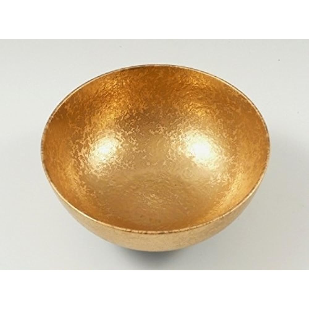 Arita ware, Yagenji kiln, gold dark black glaze, platinum dark black glaze, pair bowl (couple bowl) 20623