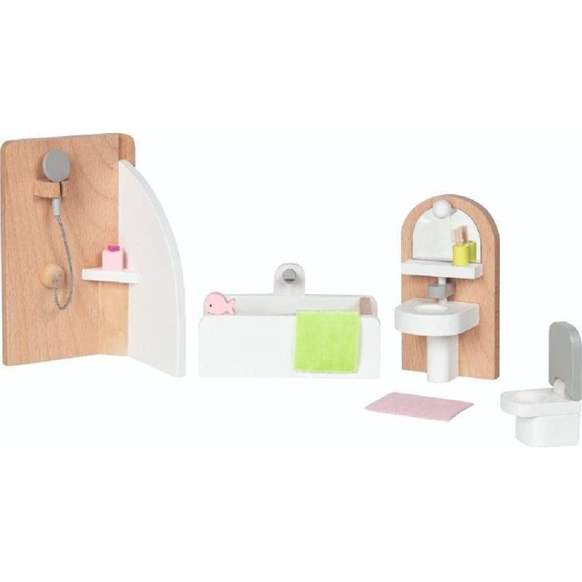 Goki - Style Doll Furniture, Bathroom, Bathtub: House Accessories, Multicolor (51492)
