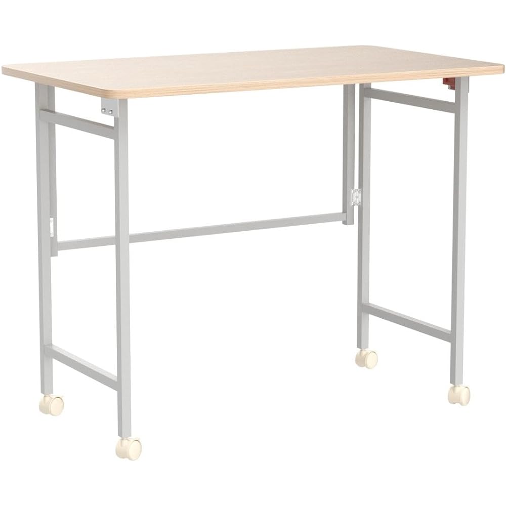 Iris Plaza PC Desk Computer Desk Folding Desk Steel Natural Width 80cm Stylish Furniture Home Telework Width 80cm OTTD-80NA