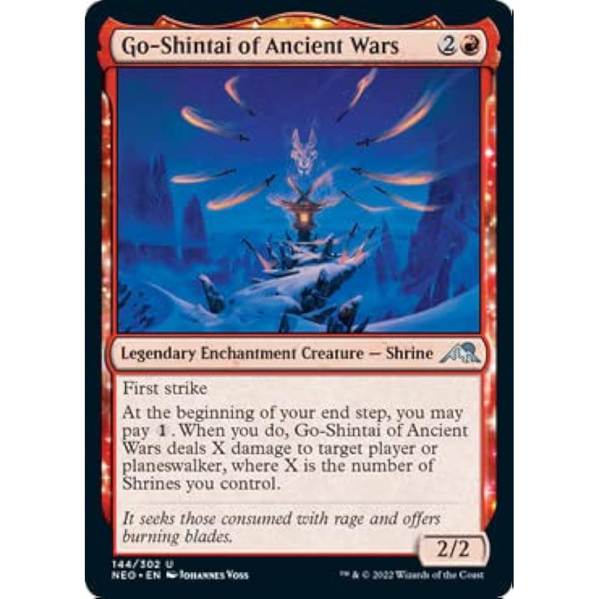Magic: The Gathering Ancient War Enlightenment (144) Foil Kamikawa: Neon Dynasty