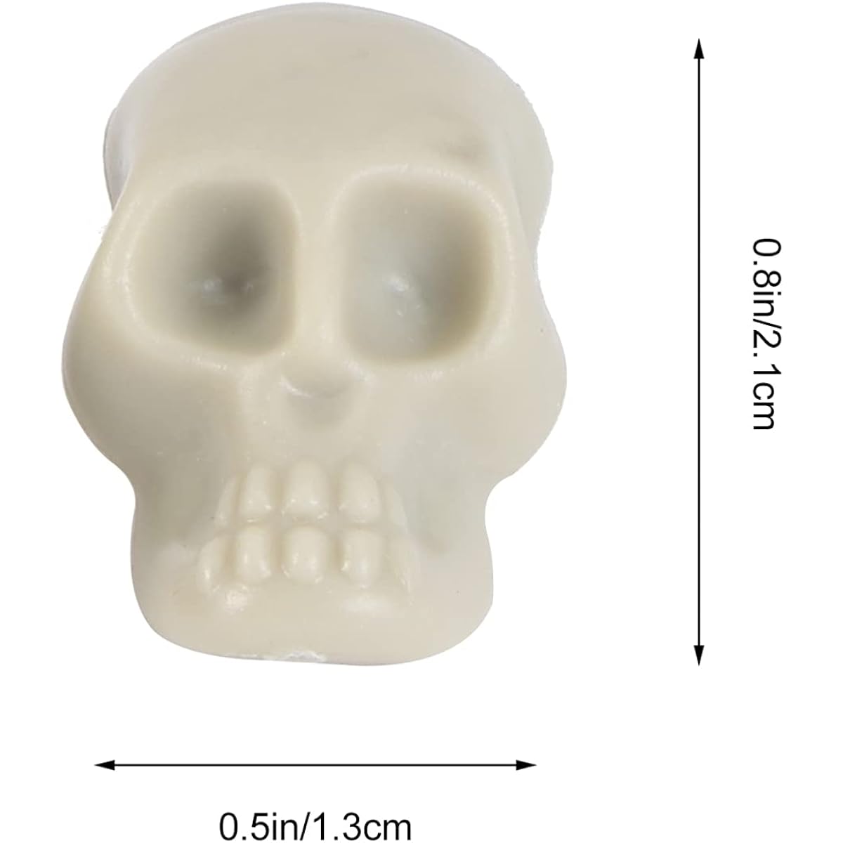 Sosoport 150pcs Halloween Mini Skulls Plastic Miniature Skulls White Small Skulls Bulk Purchase