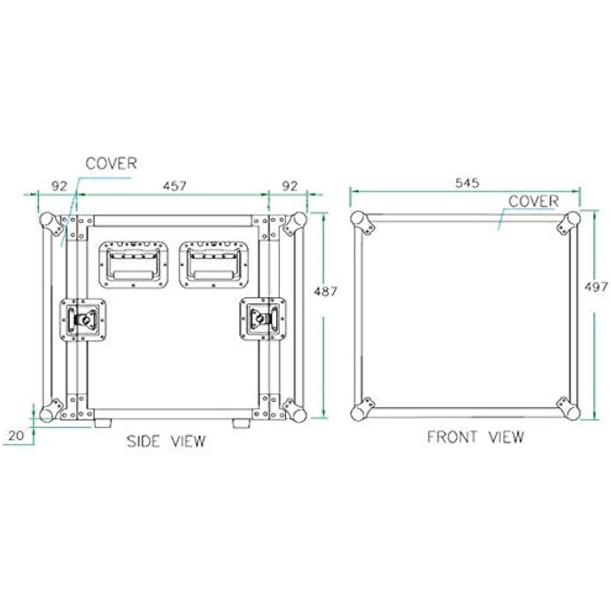 ROADREADY 19-inch rack RR10UAD 10U rack case