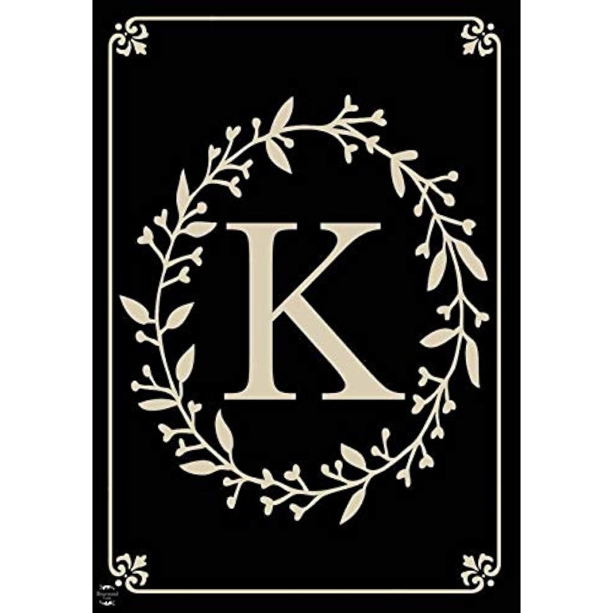 Briarwood Lane Classic Monogram Letter K House Flag Double Sided House Flag