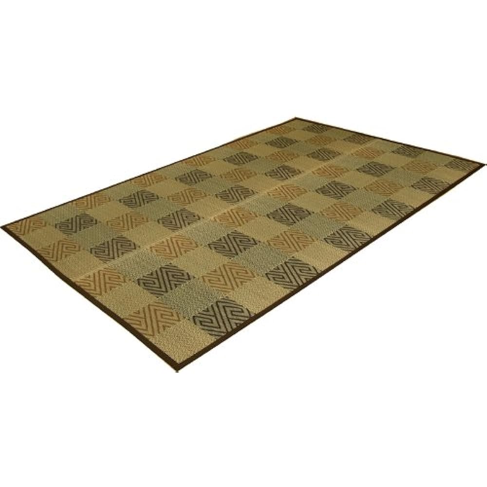 Ikehiko Igusa Rug Hanagoza Carpet Domestic Gofu Brown Edoma 2 Tatami Approx. 174 x 174 cm #4110902