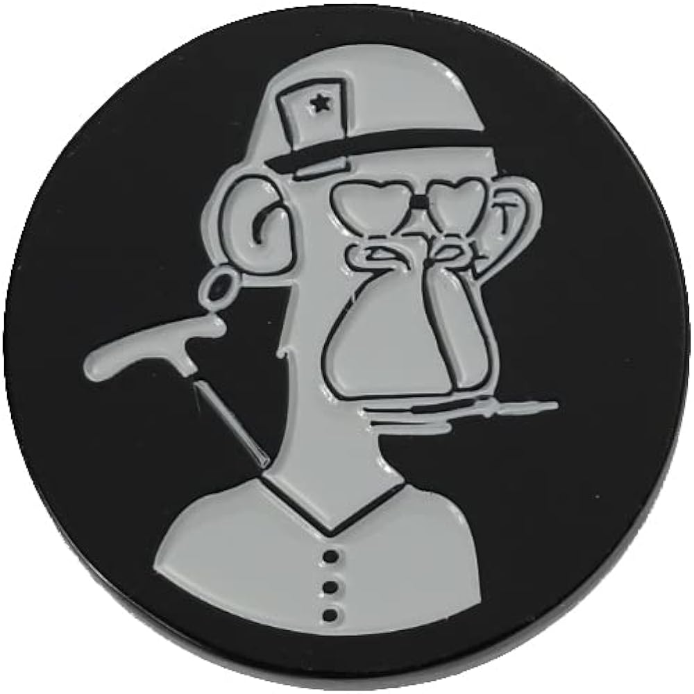 TecTecTec Golf Marker BAYC Design Series Golf Round Supplies Marker Monkey NFT