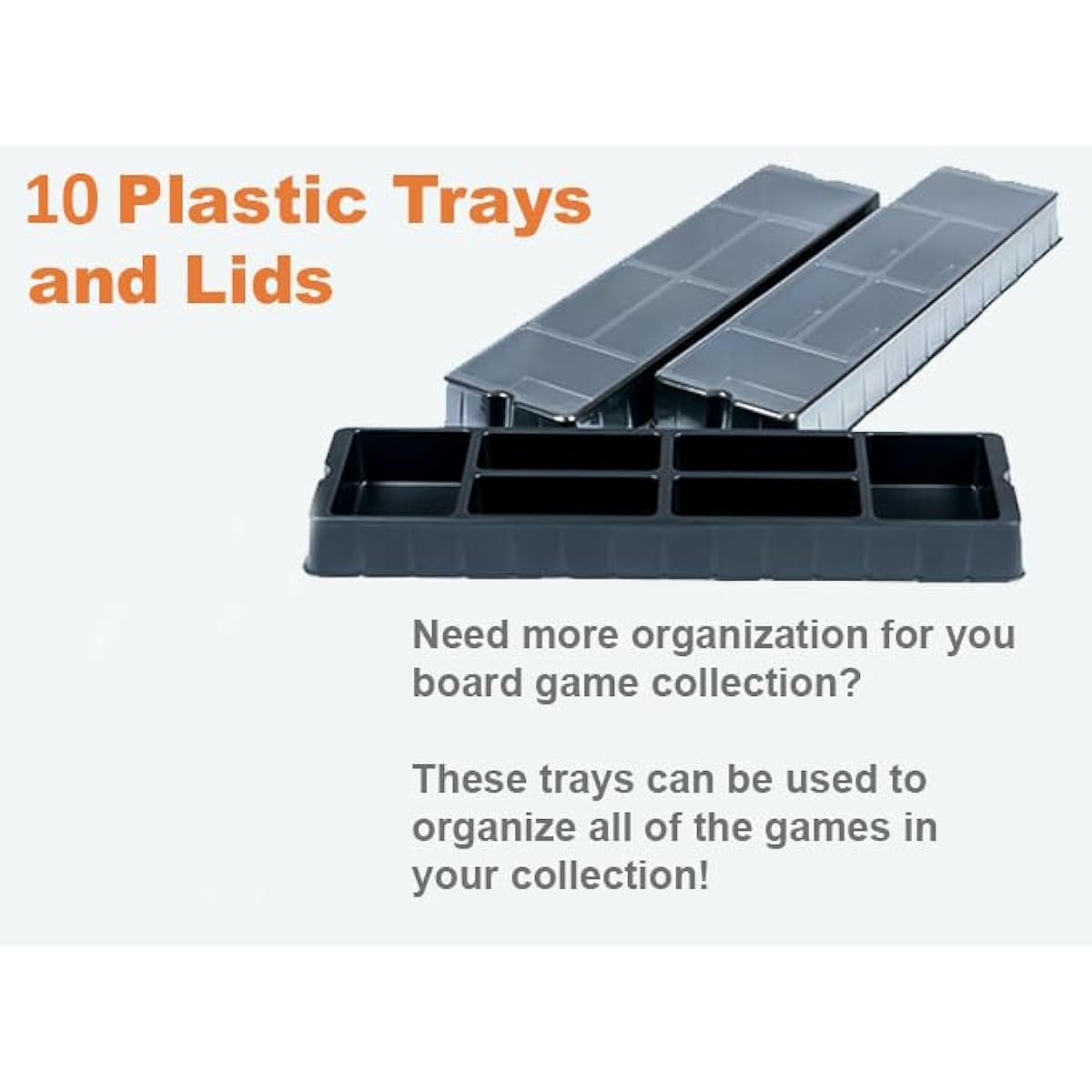 Board Game Counter Tray with Lid 6 Compartment Chip Tray 10 Pack