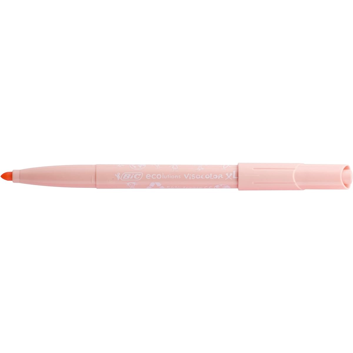 BIC Kids Visacolor XL Ecolutions Pastel Pink Coloring Felt Tip Pens, Box of 12