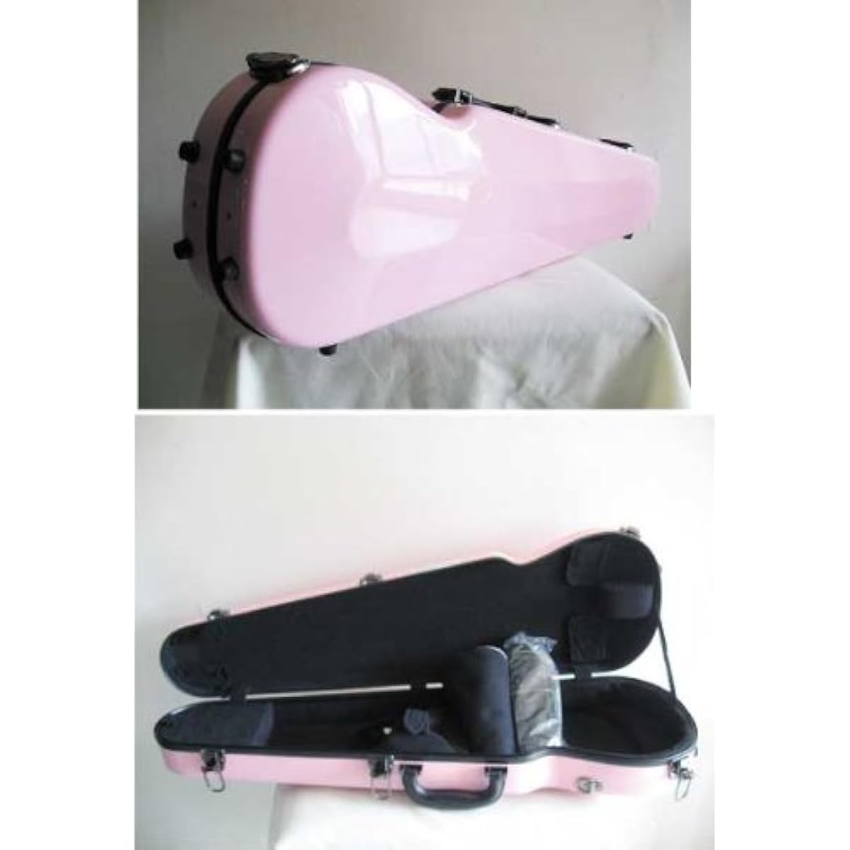 Eastman Violin Case: CAVL-16 Pastel Pink: Fiberglass