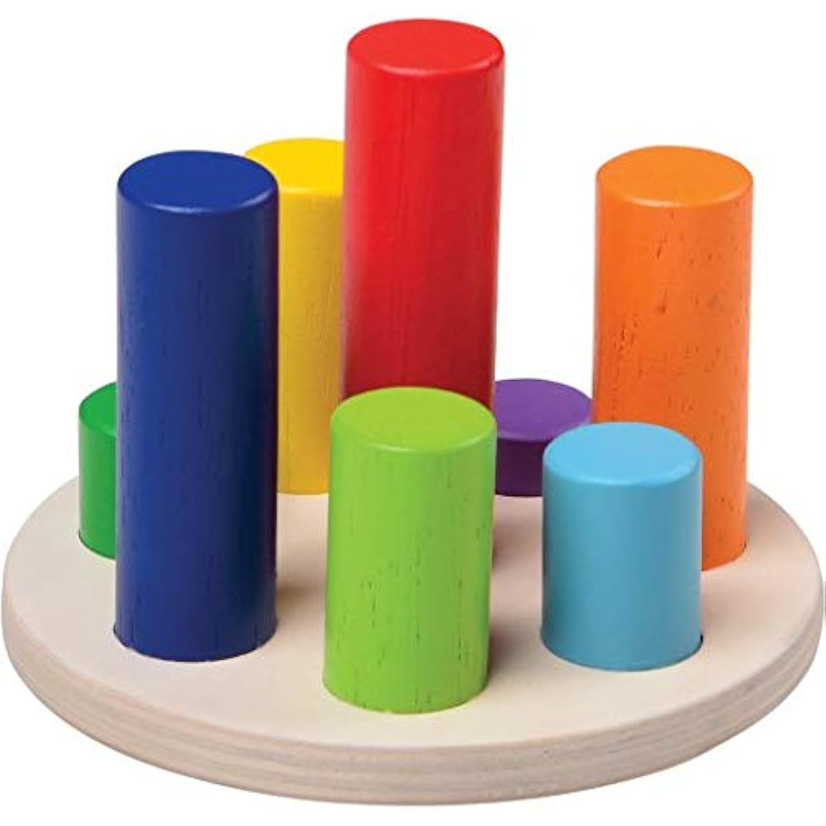 Constructive Playthings Wooden Logic Stacking Puzzle Colorful Stackable Puzzle for Kids SAN-24