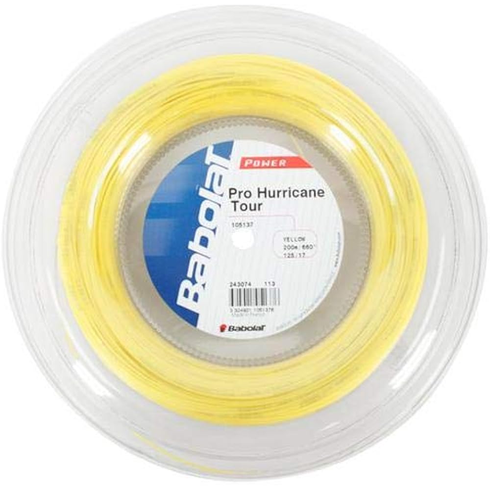 BabolaT "RPM HURRICANE120/125/130 200m roll BA243141" hard tennis string