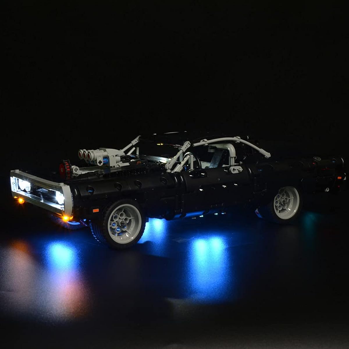 Kyglaring LED Lighting Kit Only - Light Set Designed for Technic Fast & Furious Dom's Dodge Charge Lego 42111 Building Set - Lego Set Not Included (Standard Version)
