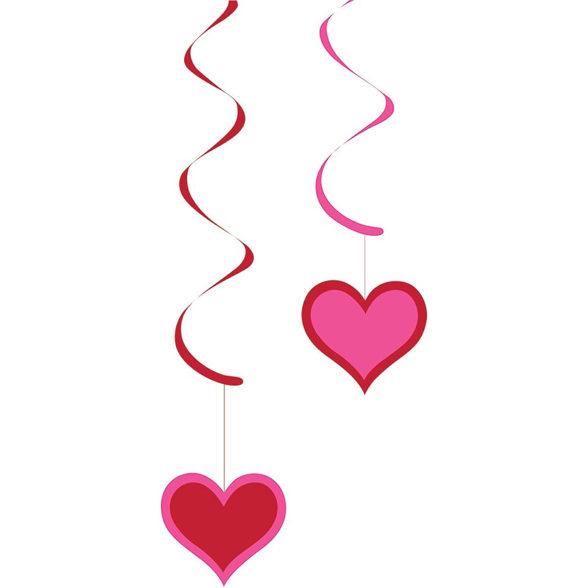 Creative Converting 033440 30 Count Paper Hearts Dizzy Danglers Party Decorations, Multicolor
