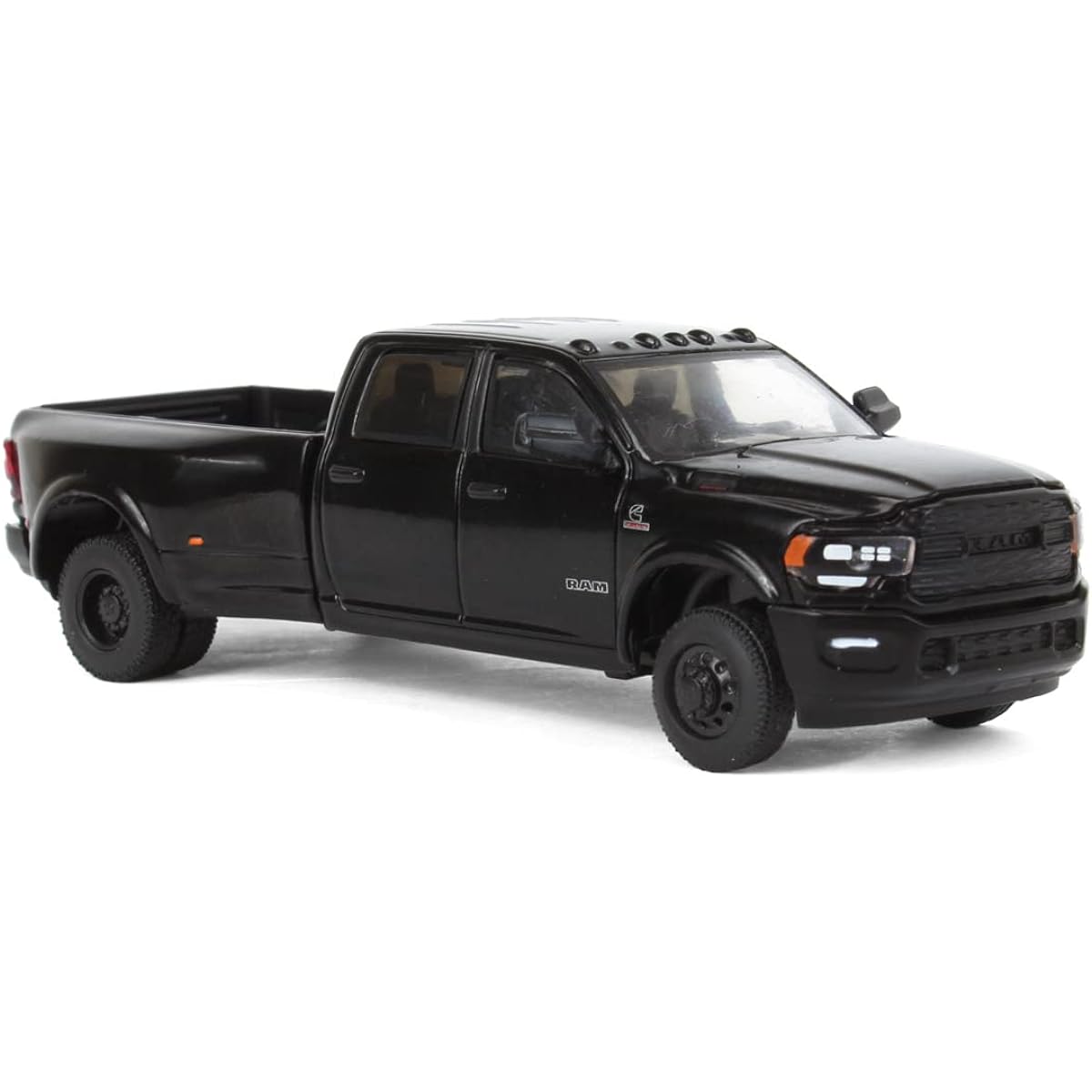 Greenlight 1/64 2021 Dodge Ram Dual Pickup Truck Limited Night Edition 51472 Black