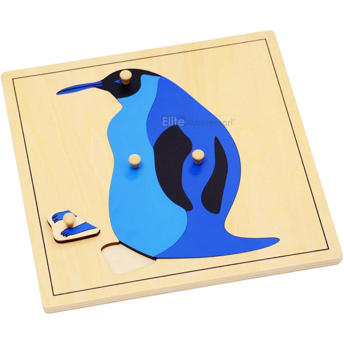 (Blue) - Montessori Penguin Puzzle