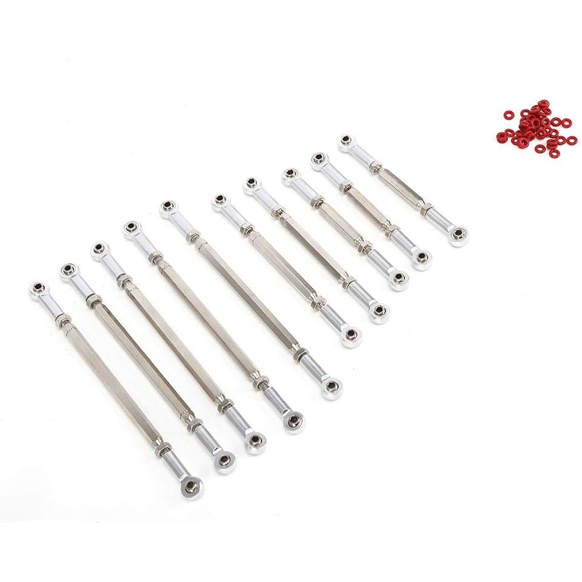 Link Set RC, Professional Steering Link Set RC Spare Parts for Traxxas trx-4 RC Crawler (Siver 8245S)