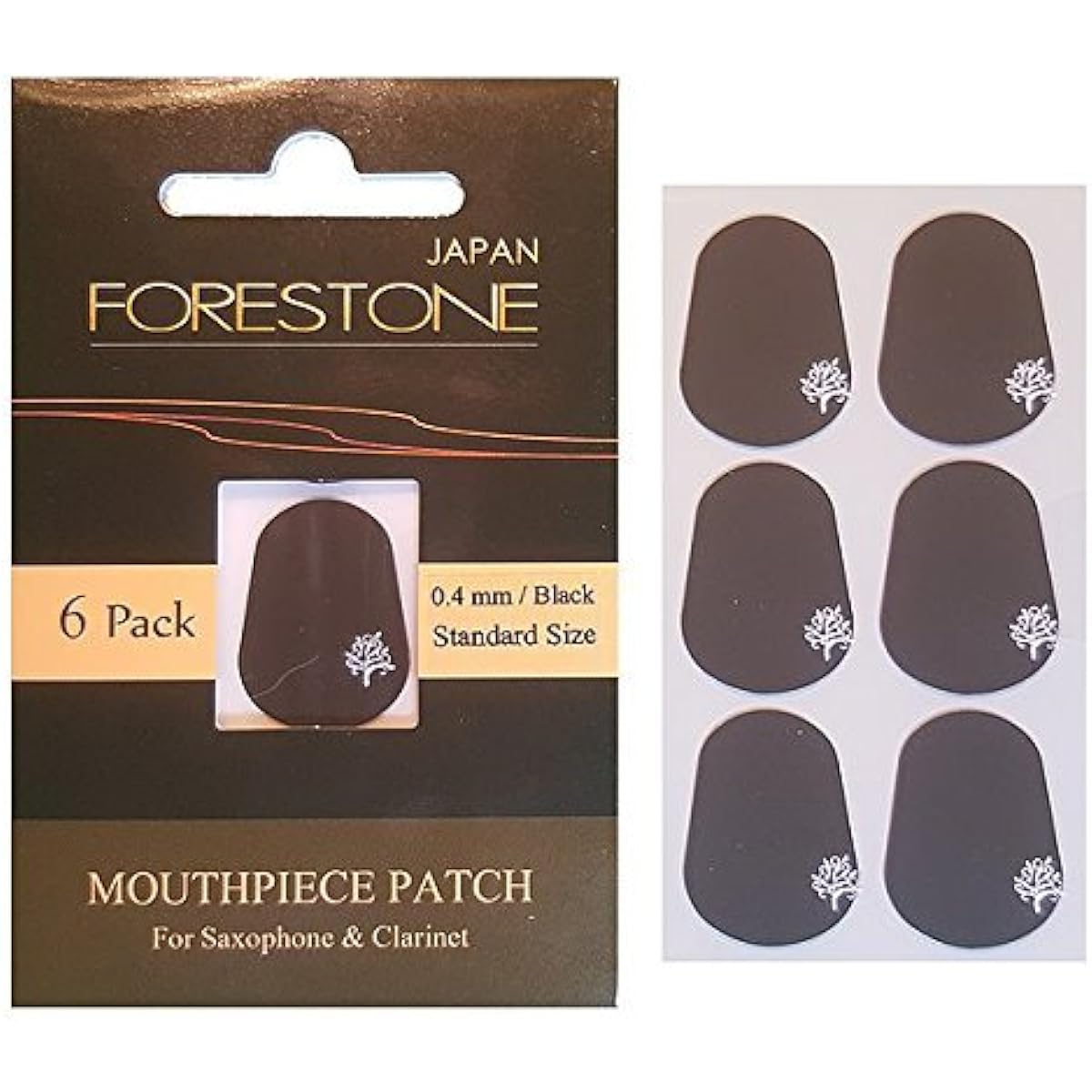 Forestone Premium Mouthpiece Patch Set Black Regular (Alto, Tenor, Bari)
