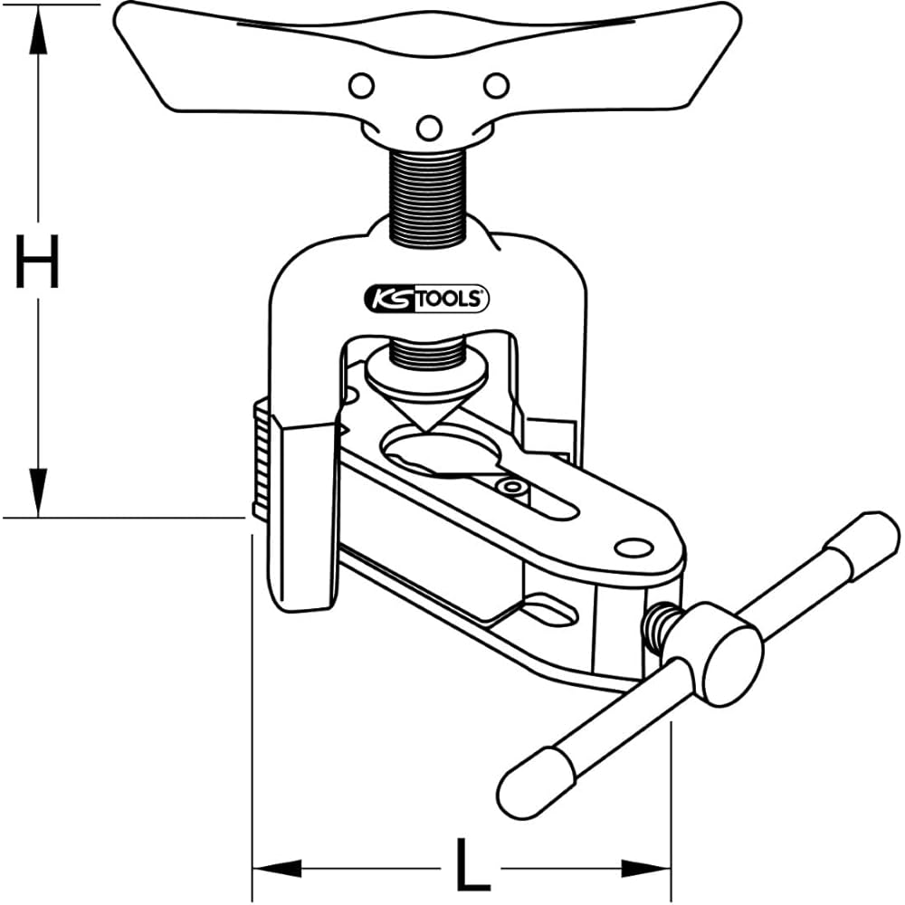 KS TOOLS Universal flanger imperial + metric with quick clamping device 122.0525