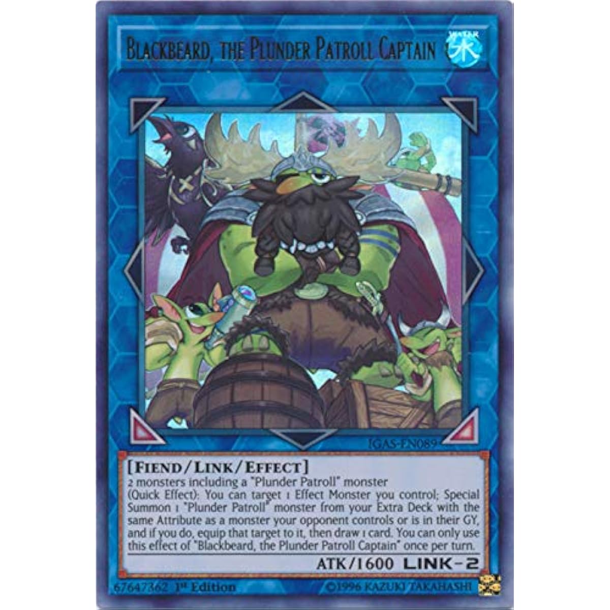 Plunder Patrol Captain Blackbeard - IGAS-EN089 - Ultra Rare - First Edition