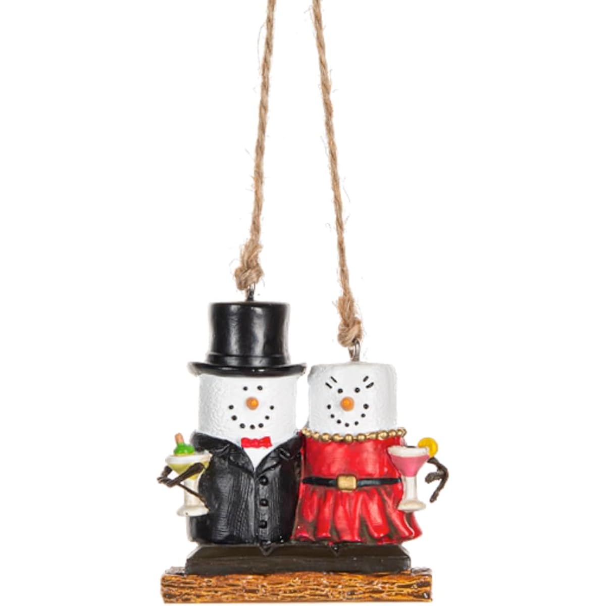 Smores Couple Data Night Christmas Holiday Ornament
