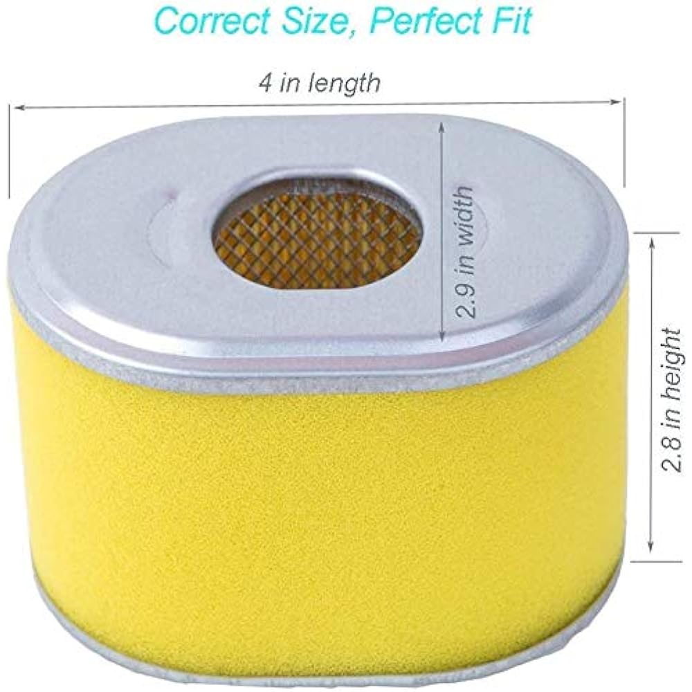 HEYZLASS Air Filter 4 Pack 17210-ZE1-505 Compatible with Honda GX160 GX200 GX140 Engine OEM Air Cleaner, etc. Includes Pre-Filter