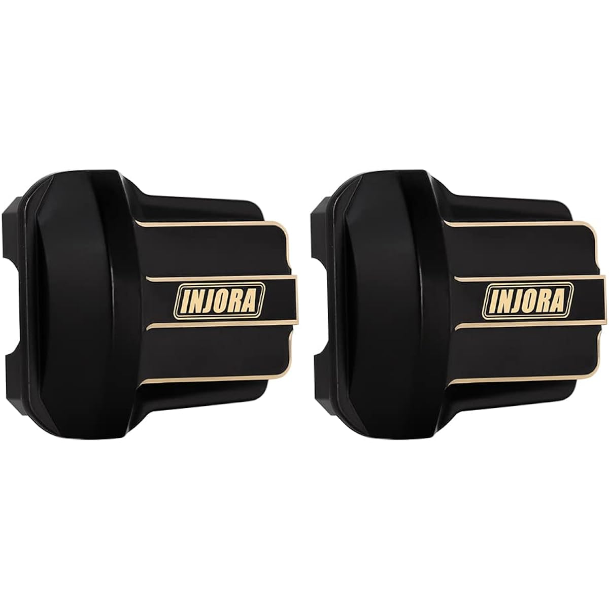 INJORA Brass Diff Cover and Steering Link Kit for TRX4M 1/18 RC Crawler Upgrade Parts Black