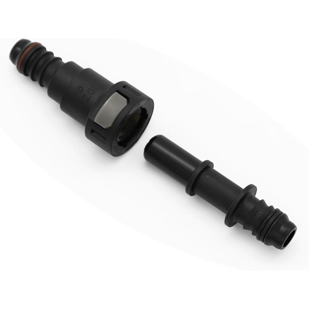 KRD PERFORMANCE 12.61mm SAE - 14.8mm Straight Nylon Fuel Line Hose Quick Release Connector