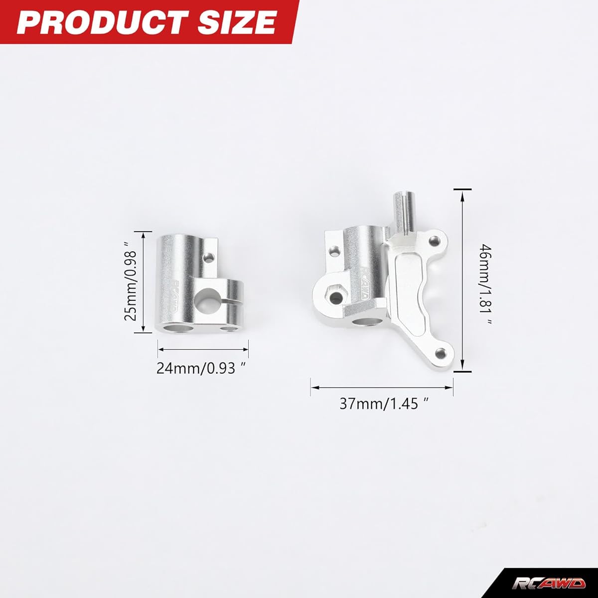RCAWD Aluminum Fork Lug Set Promoto-MX LOS264006 Upgrade Parts Silver
