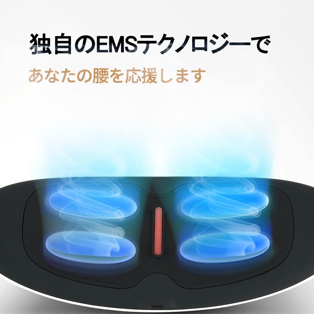 NIPLUX WAISTUPLUS Waist EMS Heating Waist Belt Refresh Nissou Plus Co., Ltd. NIPLUX 6 Modes 3 Stage Heater 16 Levels Cordless Home Stretcher Cold Protection Father Mother Birthday Respect for the Aged Day Present Women Men (No AC Adapter)