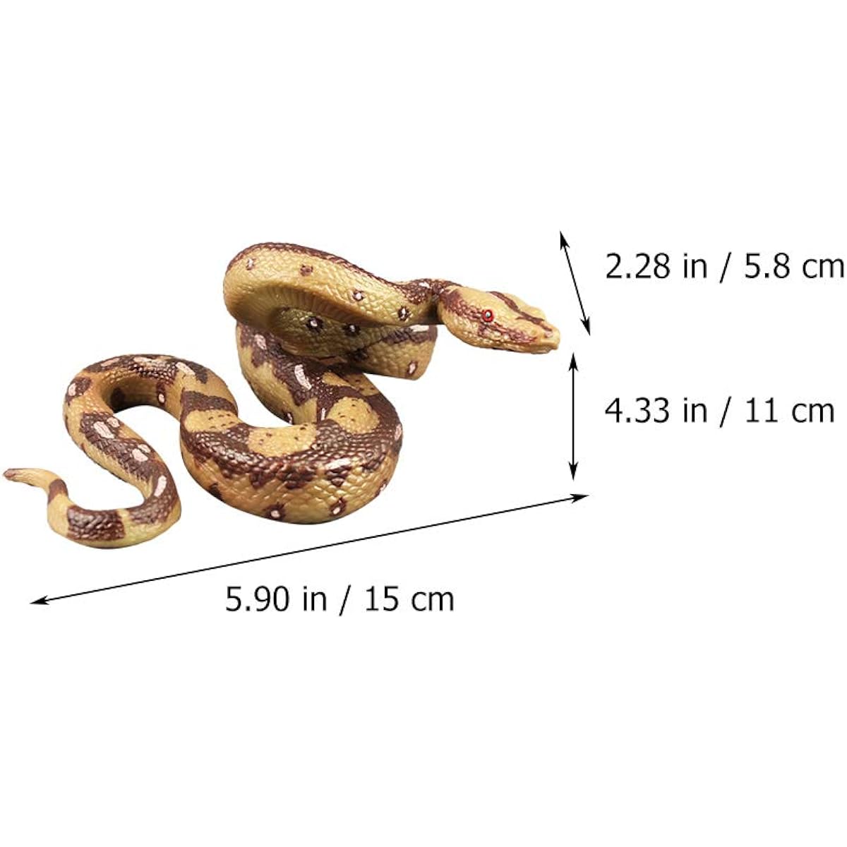Ipetboom 1pc Fake Snake for Adults Rubber Snake Keep Birds Away Snake Toy Prank Props Simulation Python Model April Fool's Day Halloween Party Supplies