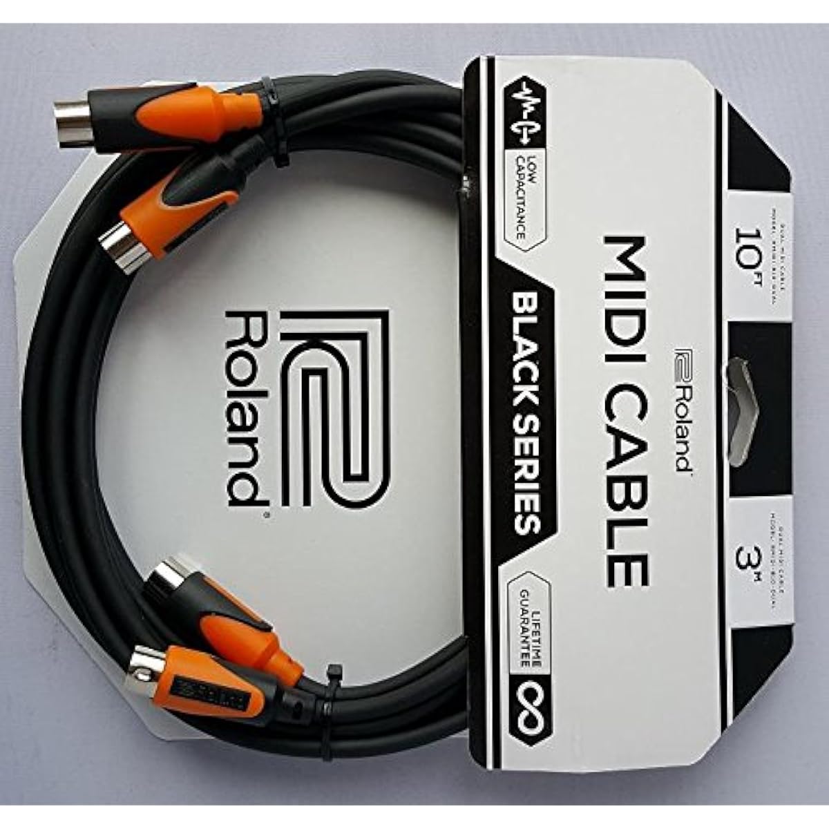 Roland Black Series Dual MIDI Cable Dual MIDI Cable 10ft/3m - RMIDI-B10-DUAL