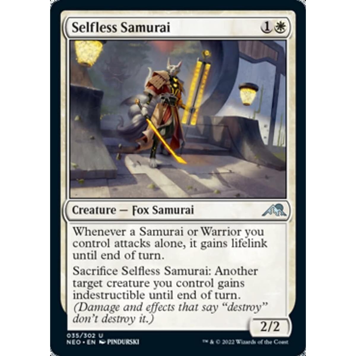 Magic: The Gathering - Selfless Samurai (035) - Foil - Kamikawa: Neon Dynasty