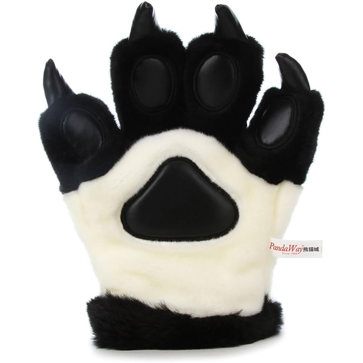 1 Pair Cute Simulation Panda Paw Plush Toy Tiger Paw Plush Gloves
