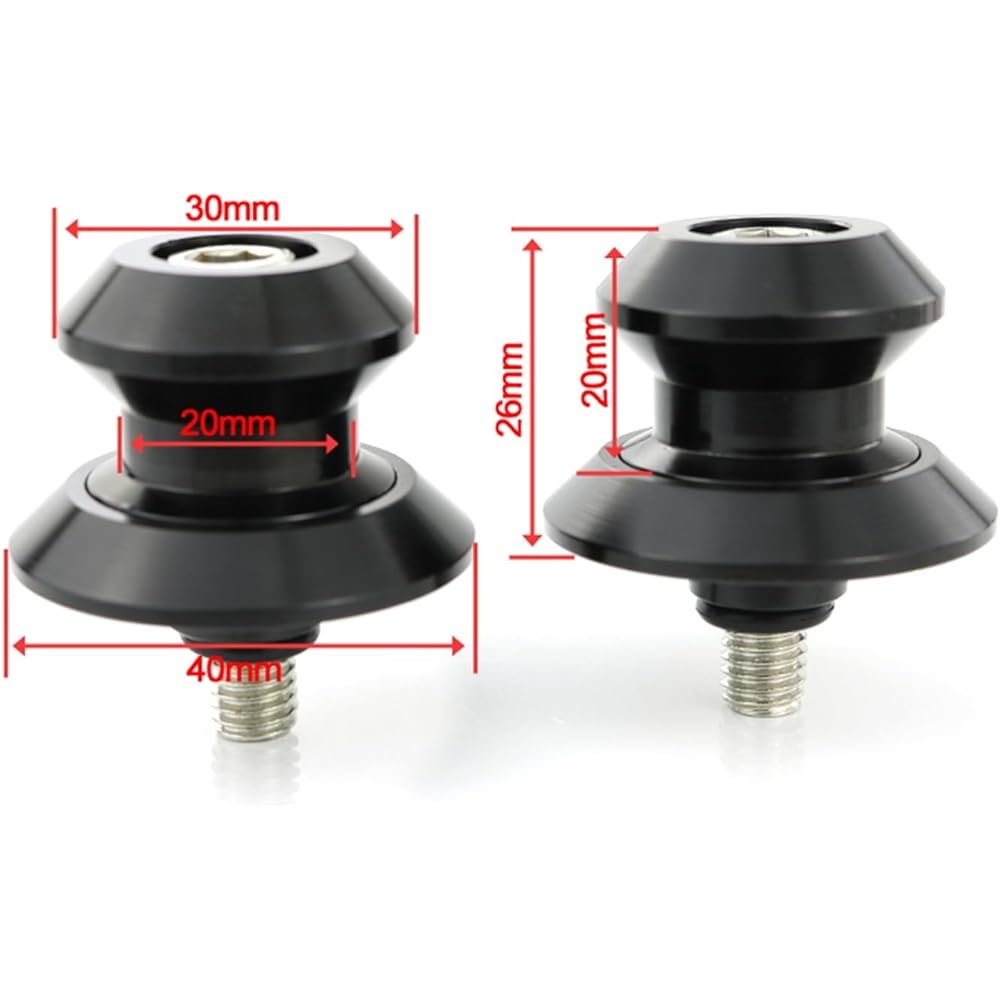 Motorcycle Swing Arm Spool Slider FOR Y-am-ah-a YZF-600R FZ1 FZ8 Fazer Motorcycle CNC Aluminum Alloy Swing Arm Bobbin Swing Arm Stand Screw Slider (Color : C)