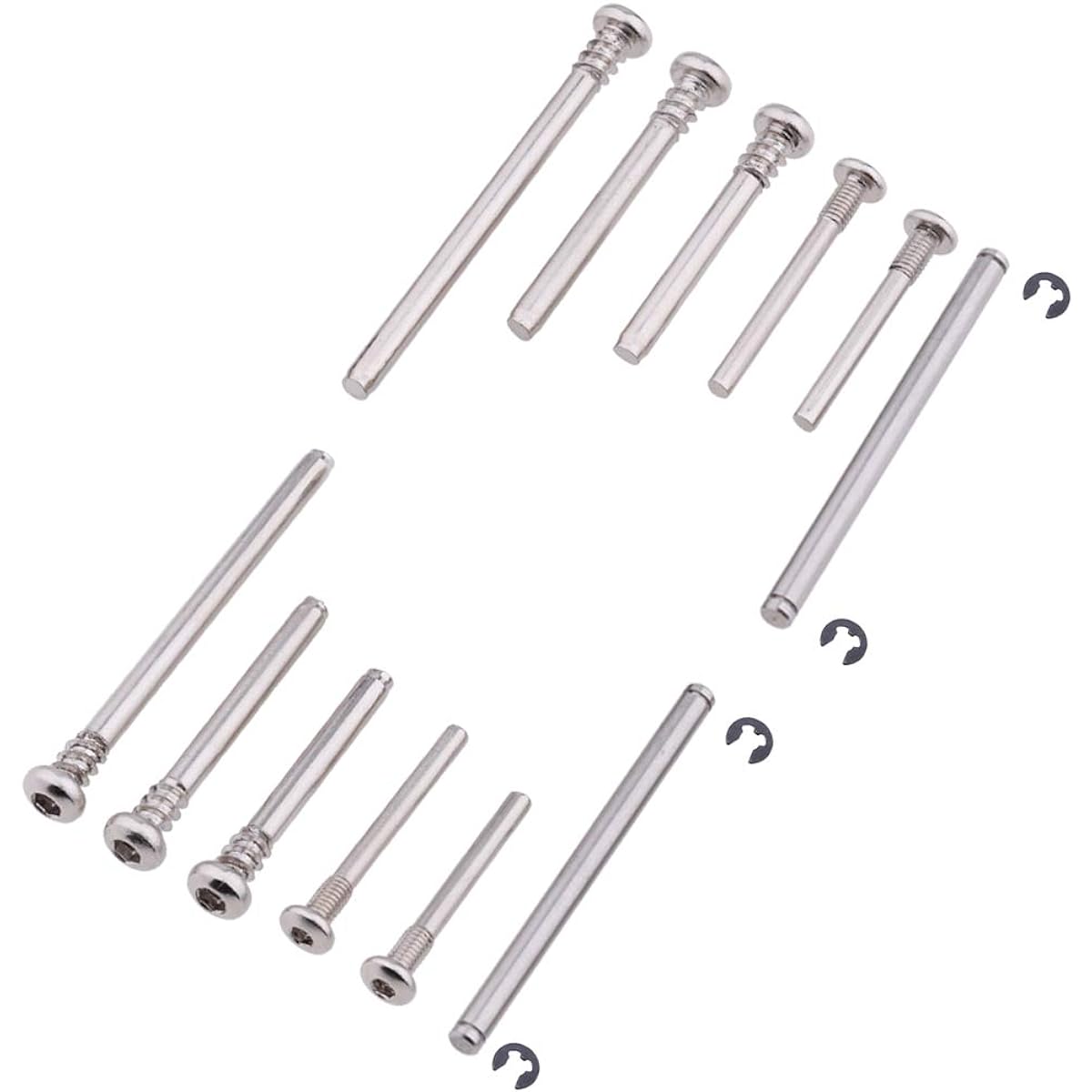 Hobbypark Complete Suspension Screw Tweezers Set for 1/10 Scale Traxxas Slash 2WD Rustler/Stampede/Bandit Parts Replacement 3640 2640 (Pack of 12)